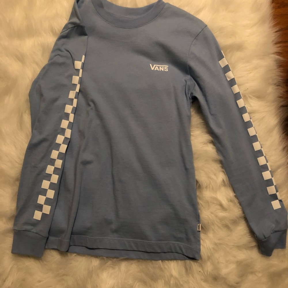 Baby blue vans long sleeve t shirt